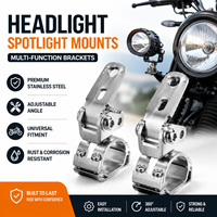 Guide complet des accessoires pour moto : Supports de fixation multifonctions en acier inoxydable pour phares et projecteurs externes personnalisés