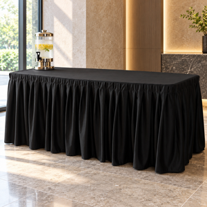 Mantel plisado Scuba, lavable a máquina y hecho a medida para empresas de catering a granel y equipos de servicio de banquetes - Product Image 1