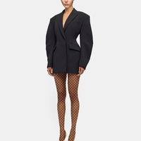 Manteaux pour femmes grandes tailles avec logo personnalisé, designs de blazers de bureau, veste de costume décontractée pour femmes, veste de costume d'affaires pour femmes