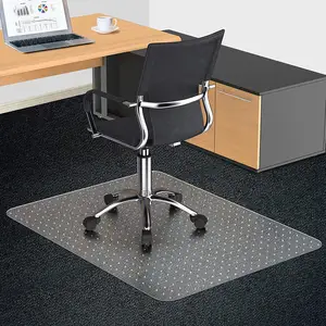 2023 nuova vendita Super calda all'ingrosso ufficio PVC antiscivolo tappeto trasparente Lip Chair Mat