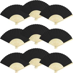 Éventails pliants multicolores en bambou, écologiques, 8 pouces, pour mariages, art populaire, techniques de peinture - Product Image 1