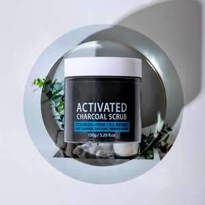 Gommage au charbon de bois 150g OEM Étiquette privée Sel de mer Aloe Détox Pore Vegan Spa Radiant - Product Image 2