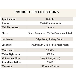 Fenêtre coulissante en aluminium pour projet hôtelier avec <span class=keywords><strong>grille</strong></span> en alliage d'aluminium et moustiquaire antivol - Product Image 5
