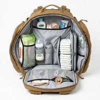 Sac à dos pour couches pour hommes, robuste, style tactique, voyage en plein air, sac à couches pour bébé, papa, Oxford 900D avec poches isothermes, Molle