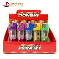 Briquet électronique jetable en plastique Dongyi 2025 OEM 81 mm pour cigares, avec logo personnalisé, allume-cigare à gaz
