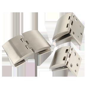 Charnière en verre courbé à résonance, 3 mm, en acier inoxydable, pour porte de meuble ou d'armoire - Product Image 1