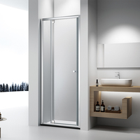 Cabine de douche moderne sans cadre sur mesure |   Porte de douche en verre trempé 6/8 mm avec quincaillerie en aluminium