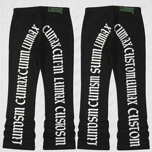 <span class=keywords><strong>Pantaloni</strong></span> della <span class=keywords><strong>tuta</strong></span> da uomo <span class=keywords><strong>in</strong></span> cotone pesante personalizzati, a doppia vita, lavaggio acido, modello stacked, oversize a gamba larga - Product Image 1