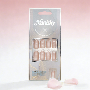 <span class=keywords><strong>Uñas</strong></span> Postizas Francesas de Alta Calidad en <span class=keywords><strong>Color</strong></span> <span class=keywords><strong>Rosa</strong></span> Nude Almendrado, Acabado Brillante, Fáciles de Aplicar, Reutilizables y Modernas - Product Image 6