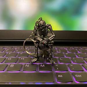 พวงกุญแจโครงกระดูกผีห้องน้ำตลกสำหรับวันฮาโลวีนพวงกุญแจรถแปลกใหม่ของขวัญของที่ระลึกสำหรับปาร์ตี้ - Product Image 1