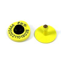 Tag telinga hewan RFID tahan suhu tinggi 134.2khz untuk manajemen Peternakan dengan kepatuhan ISO11784/5 FDX-B