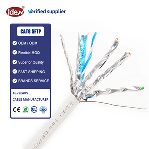 <span class=keywords><strong>สาย</strong></span>แลน IDEX Idealink 22AWG <span class=keywords><strong>สาย</strong></span>สื่อสารหุ้ม PVC Cat8 4 คู่ RJ45 ทองแดง SFTP ความยาว 5 เมตร ผ่านการทดสอบ สำหรับอินเทอร์เน็ต<span class=keywords><strong>ภายนอก</strong></span>อาคาร - Product Image 1