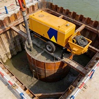 Remorque de pompe à béton pour la construction routière et les projets d'infrastructure en génie civil