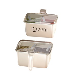 Pot à épices avec poignée et couvercle à clapet, taille L, pour le stockage d'épices solides, récipient de cuisine - Product Image 3