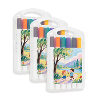Conception courte pour enfants Pointe fine et pinceau Marqueur de peinture acrylique à base d'eau Couleurs Oem Stylo marqueur de peinture fluorescent liquide