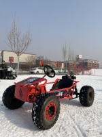 Go Kart Todoterreno de Alta Resistencia, 212cc, Cuatro Tiempos, 50-60km/h, a Gasolina, con Tracción en las Cuatro Ruedas, para Playa y Uso en Todo Tipo de Terreno
