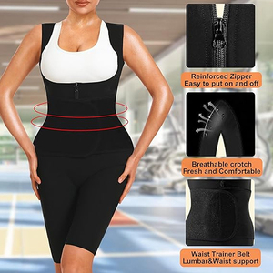 <span class=keywords><strong>Gilet</strong></span> de Sauna amincissant de haute qualité pour femmes avec entraîneur de taille Sport Gym Blue-Coating Fat Burner Sauna <span class=keywords><strong>Sweat</strong></span> Suits pour un usage domestique - Product Image 5