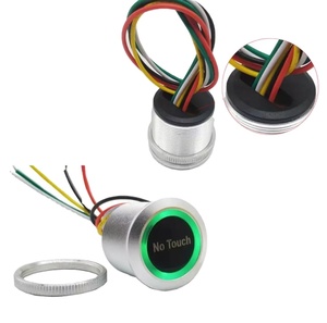 Interruttore di uscita senza contatto senza contatto impermeabile interruttore a pulsante di uscita a rilascio di tipo a induzione controllo accessi DC12V/24V con LED - Product Image 1