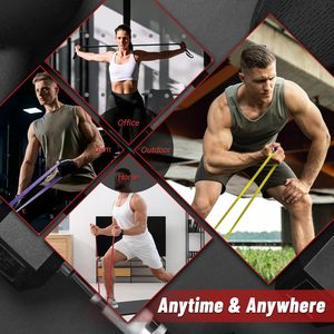 Bandes de Résistance Personnalisables <span class=keywords><strong>avec</strong></span> Logo – 5 Niveaux d'Entraînement pour Exercices de Traction – Bandes d'Exercice pour Hommes et Femmes <span class=keywords><strong>avec</strong></span> Accessoires - Product Image 6