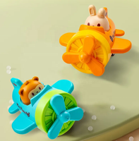 Jouet à friction inertiel en forme d'animal de dessin animé, avion à hélice mignon, lapin, ours, quatre couleurs au choix, jouet en plastique pour enfants