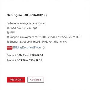 Router HW Nuevo, Modelo NE8000 F1A-8H20Q 88035YMW N1-N8KF1SRV6-LIC, Licencia de Función SRv6, para Uso en Telecomunicaciones IP - Product Image 1