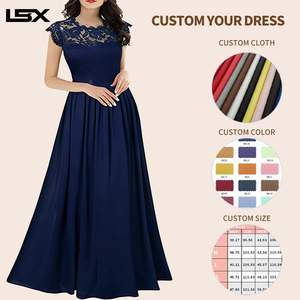 فستان صيفي مخصص من البوليستر والشيفون بتصميم كرة، فستان نسائي جديد أنيق من الدانتيل بتصميم ODM - Product Image 2