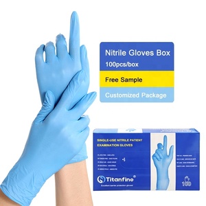 <span class=keywords><strong>Gants</strong></span> médicaux jetables en nitrile bleu sans poudre <span class=keywords><strong>Gants</strong></span> <span class=keywords><strong>d</strong></span>'<span class=keywords><strong>examen</strong></span> sans latex 5 mil 6 mil - Product Image 1