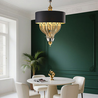 Lustre rond moderne en cristal, luminaire décoratif de luxe pour la maison, luminaire suspendu élégant pour le salon