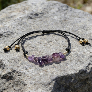 Healing Crystal Handcrafted Gemstone Chip <b>Bracelet</b> Natural Beaded <b>Bracelet</b> Bohemian Minimalist Adjustable <b>Drawstring</b> <b>Bracelet</b> - Product Image 4
