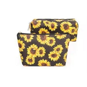 Muestra gratuita: Nueva bolsa de lavado clásica Sunflower para personas con poco tiempo, bolsa de almacenamiento de gran capacidad para herramientas de uñas y tatuajes, set de caja de maquillaje. - Product Image 2