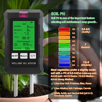Testeur de sol professionnel haute précision 6-en-1 pour la fertilité, la température et l'humidité du sol, appareil agricole et de jardinage