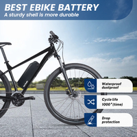 Batería de Repuesto Hailong para Bicicleta Eléctrica 36V 48V 10Ah 15Ah 21Ah, Celdas 18650, 4 Pines, BMS 30A, 250W-1000W, Directo de Fábrica