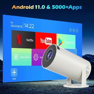 โปรเจคเตอร์โฮมเธียเตอร์ HY300 CRT ความละเอียด 1080P Ultra HD แบบพกพา ฉายภาพบนผนัง ระบบแอนดรอยด์ สมาร์ท ไร้สาย - Product Image 4