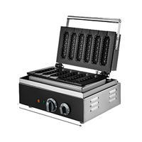 Gaufrier industriel commercial Kitchbox avec revêtement antiadhésif Mode économie d'énergie en acier inoxydable (6 pièces)