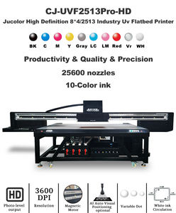 Imprimante à plat industrielle <span class=keywords><strong>grand</strong></span> <span class=keywords><strong>format</strong></span> 2513 UV en bois de jade imité Carreaux de céramique Poster MDF TV <span class=keywords><strong>Impression</strong></span> murale - Product Image 2