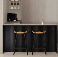 Mini table de bar moderne de luxe pour appartement cloison de salon à haut mur dossier de canapé en plastique pierre club centre commercial hôtels