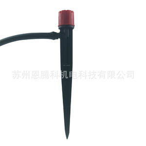 Gotero ajustable para riego por goteo, con tapa negra y roja, para sistema de riego de plantas de jardín. - Product Image 2