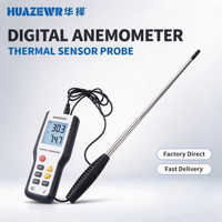 HT-9829 Anemometer Digital Industri Portabel Presisi Tinggi dengan Kawat Panas untuk Pengukuran Kecepatan Udara dan Suhu pada Pengujian Saluran HVAC