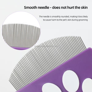 OEM rimozione dei pidocchi pettine per capelli con lente d'ingrandimento denti in metallo strumento per cani gatti Pet toelettatura umana scaglie di forfora - Product Image 5