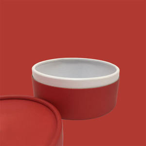 Carton <span class=keywords><strong>gris</strong></span> circulaire rouge personnalisé boîte alimentaire dure emballage en papier créatif avec impression à chaud en treillis métallique tube de papier unique - Product Image 5