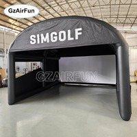 Tente de simulateur de golf gonflable portable, cage gonflable pour simulateur de golf pour intérieur/extérieur