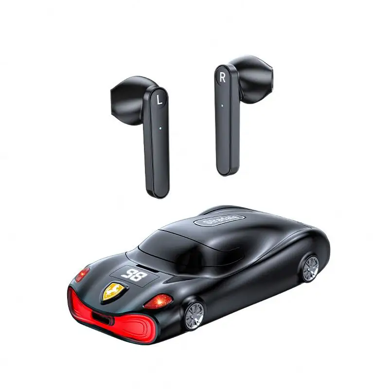Mini auricolare wireless i24 TWS modello di auto sportiva true wireless music touch auricolare con scatola di ricarica