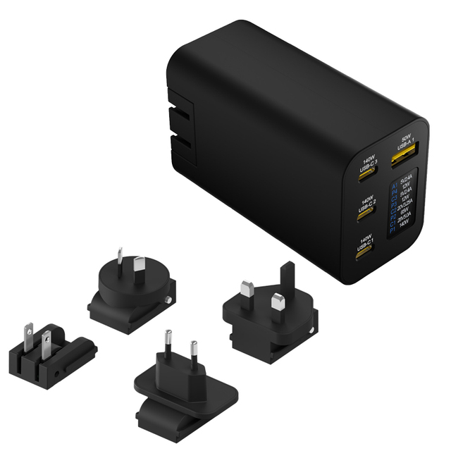 280W GaN 3 USB-C 1 USB-A multi-port ultra-fast charging station for laptops 140W 100W USB C desktop multi-function charger