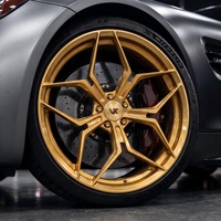 Jantes de voiture en alliage forgé or brossé de luxe, concaves profondes, 18-24 pouces, 5x112 5x120 pour BMW Mercedes Benz Porsche Audi Mustang