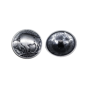 Classique Western Fashion Bull Pattern Conchos Gravé Boutons En Métal Lavable Vêtements En Cuir Accessoire Tige - Product Image 3