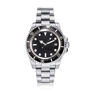 패션 파르니스 40mm 블랙 스테인리스 스틸 다이얼 기계식 오토매틱 남성용 시계 캘린더 GMT 사파이어 크리스탈 남성용 시계 - Product Image 6
