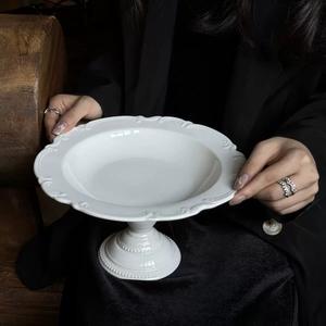 Piring Makan Keramik Motif Tanaman Retro Gaya Prancis, Aman untuk Microwave, Cangkir & Piring Saji Kue Teh Sore Vintage, Putih, untuk Hotel - Product Image 6