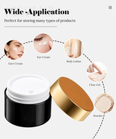 Pot cosmétique de luxe vide en plastique avec couvercle à vis 5g/15g/30g/50g/100g