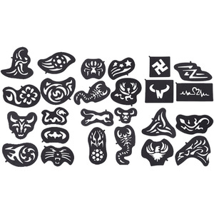 Pochoirs de tatouage capillaire Wanmei, motifs floraux en PVC, outils temporaires de coiffure pour usage en salon - Product Image 2