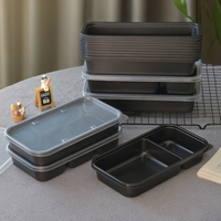 Boîte alimentaire à emporter avec compartiments, 500/525 ml, très vendue, boîtes alimentaires en plastique avec couvercle